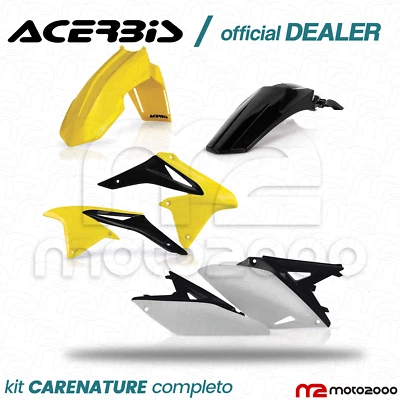 KIT PLASTICHE COMPLETO CARENATURE CARENE ACERBIS GIALLE NERE SUZUKI RM-Z 250 cc - Immagine 1 di 4