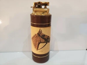 Encendedor de mesa vintage hecho a mano con cabeza de caballo 6" 1815.40 - Imagen 1 de 6