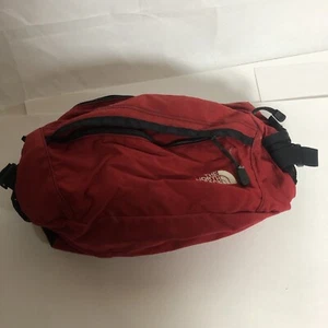 Vintage The North Face Large Waist Bag Fanny Pack Bottle Holders Red Paint Stain - Picture 1 of 2