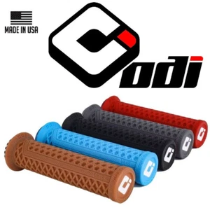 ODI Vans V2.1 Lock On Flanged Grips MTB Bike Black Red Blue Gum Graphite Purple - Picture 1 of 8