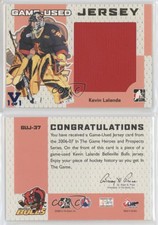 2006 ITG Heroes and Prospects Game-Used Jersey Vault Sapphire 1/1 Kevin Lalande