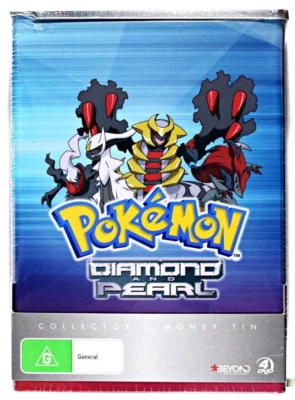 Pokemon: Diamond & Pearl Collector's Money Tin 4 Movies Region 4 DVD New Sealed - Image 1 of 4