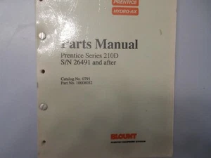 Prentice Hydro ax 210D Parts Manual Part 26491 after NO 10008032  - Picture 1 of 8