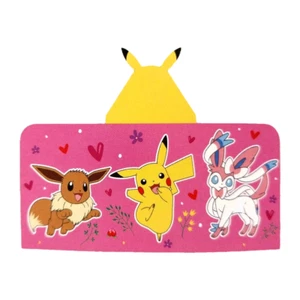 Toalla de baño con capucha personaje Eevee Sylveon de Pikachu Friends Pokemon niñas nueva con etiquetas regalo - Imagen 1 de 7