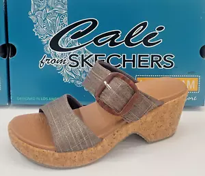 Skechers Womens Cali Brystol Chocolate 6 - Picture 1 of 5
