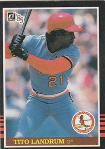 FREE SHIPPING-MINT-1985 (CARDINALS) Donruss #168 Tito Landrum