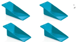Tupperware Scoops Set of 4 ~ Flat Bottoms ~ Cookie Lifters + Aqua Blue Rare New - Picture 1 of 3