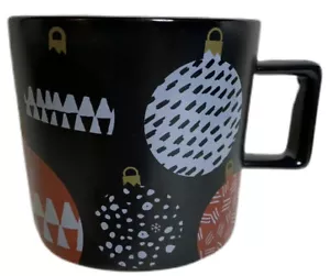 Starbucks Holiday 2016 Coffee Mug Cup Black Red White Christmas Ornaments 14oz - Picture 1 of 7