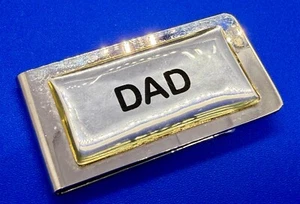 PAPÁ Bloque Cartas Día del Padre Cumpleaños Regalo Billete Efectivo Clip de Dinero Vintage - Imagen 1 de 15