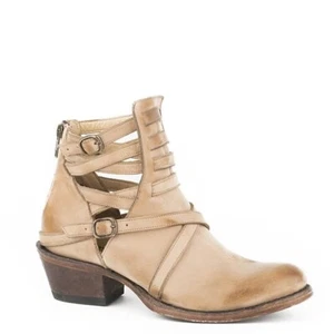 Stetson Ladies Vintage Toe Shorty Boots 12-021-5109-1126BR - Picture 1 of 1
