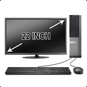 DELL 790/990 DESKTOP I5 8GB RAM 500GB HDD WIN 10 PRO WITH 22" MONITOR - Picture 1 of 3