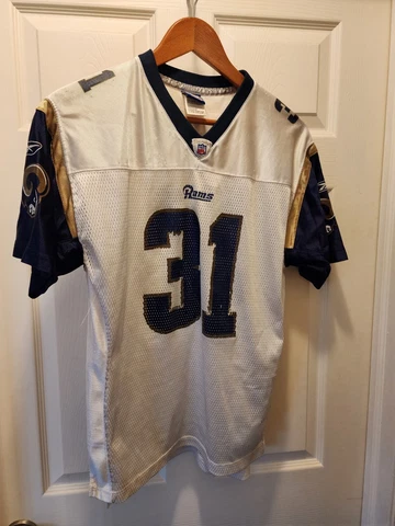 VTG Reebok Adam Archuleta St Louis Rams #31 Navy Blue Home Jersey Youth XL 18-20 Cover