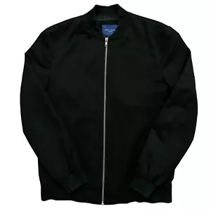 Swear & Mason Tailoring Bomber Jacket Mens Size S Full-Zip Pockets Black - Picture 1 of 6