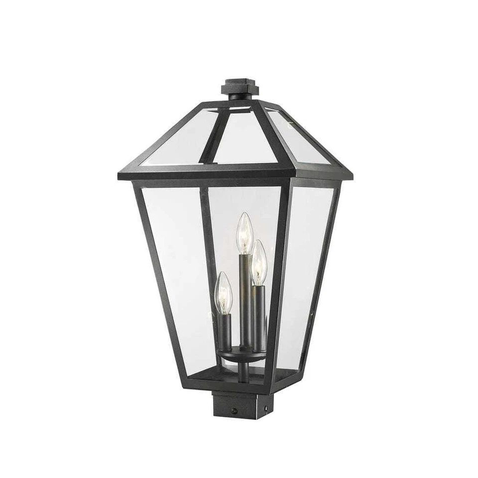 Z-Lite 579phxls-bk Talbot 3 Light 23 Inch Black Outdoor Post Mount Fixture