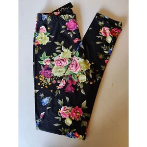 Reg One Size Vibrant Floral Classic Leggings - Picture 1 of 4
