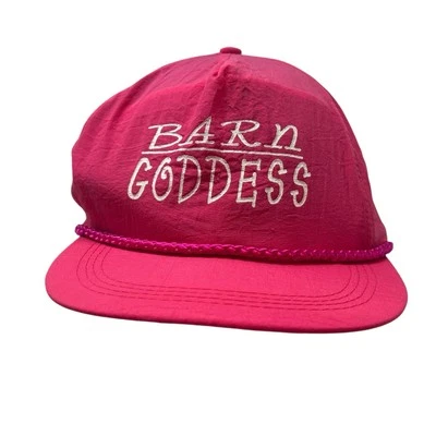 Gorra de camionero de colección Barn Goddess Snapback rosa años 80 90 cuerda granjero papá Foto 1 de 4