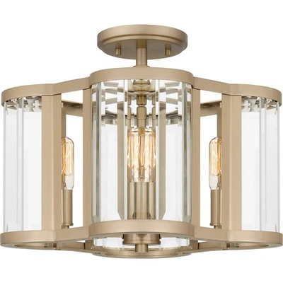 Quoizel QSF6193 Renee 4 luces 15" W accesorio de techo semi-enjuagado - bronce Foto 1 de 4