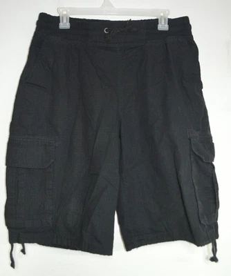 Pantalones cortos cargo negros grandes Machine para hombre Foto 1 de 4