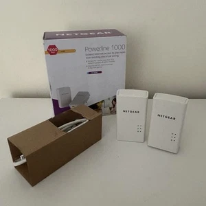 2 x Netgear PL1000 Powerline Adapter AV1000 PL1000-100UKS Gigabit + Kabel! - Bild 1 von 3