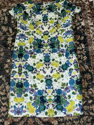 Vestido Talbots Floral Lino Algodón ~ Lino Talla 14W Foto 1 de 3