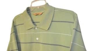 Roundtree & Yorke Gold Label Polo Performance Shirt 100% Cotton Green Mens L - Picture 1 of 5