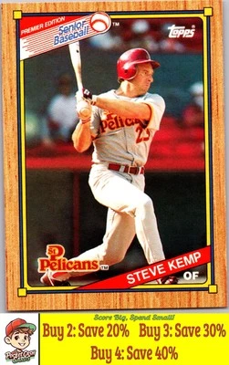 Steve Kemp 1989 Topps Senior League #52 St. Petersburg Pelicans 008170 - Image 1 of 2