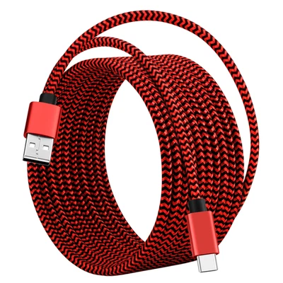 USB Type C Cable 3A Fast Charge Cord 15FT,  Quick Sync Charging USB a to USB C C - Image 1 of 4