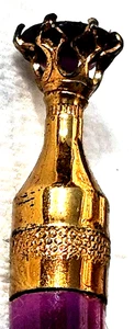 AMETHYST GEM TOPPER "479 AMERICAN PENCIL CO. N. Y." Violet Unused Wood Pencil - Picture 1 of 22