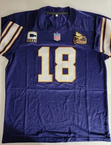 INDIVIDUELLES nicht authentisches genähtes Trikot Größe Large - VIKINGS JEFFERSON - Bild 1 von 3