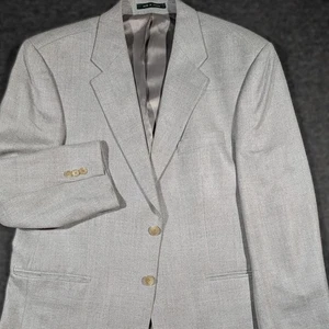 Blazer Lauren Ralph Lauren Para Hombres 44R Gris Abrigo Deportivo Chaqueta Dos Botones - Imagen 1 de 8