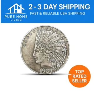 Handgefertigte antike Liberty Indian Head Ten-Dollars Münze - Sammleredition - Bild 1 von 8