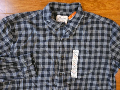 Camisa de flanela St Johns Bay Legacy 2XL cinza xadrez botão manga longa nova com etiquetas - Imagem 1 de 4