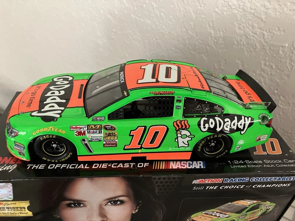 2014 #10 DANICA PATRICK 1/24 GODADDY.COM SS ACTION - Image 1 of 3