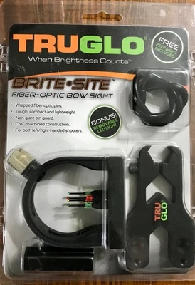 Sitio de arco de fibra óptica TruGlo. Mano derecha o izquierda, 4 alfileres, caza con arco, tiro con arco Foto 1 de 3