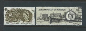 Great Britain 1965 SG663-4 Scott 422-3 QEII Parliament set used - Picture 1 of 1