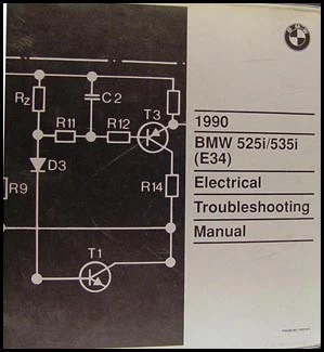 BMW 525i 535i 1990 diagrama de cableado manual de solución de problemas eléctricos  Foto 1 de 2