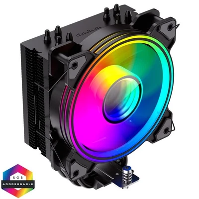 GameMax Ice Blade Intel AMD CPU Kühler 120mm PWM ARGB Infinity Lüfter TDP 190w Blk - Bild 1 von 4