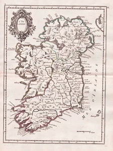 Ireland Irland Dublin Karte map Kupferstich engraving Le Rouge 1756 - Picture 1 of 1
