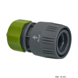PVC-U Hydro-Fit Kupplung mit Wasserstop, Klemm x Klickmuffe 12 mm, Grau/Grün - Bild 1 von 1