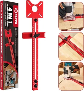 Saker New 4 in 1 Router Milling Groove Bracket|Cabinet Hardware Jig with... - Picture 1 of 9