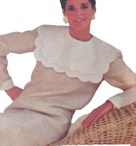 1980s Double Sailor Collar Longline Top Skirt Simplicity 6842 Sewing Pattern - Picture 1 of 3