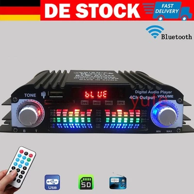 Bluetooth FM-Verstärker-Receiver Stereo Amplifier 400W 4-Kanal Audio-Verstärker - Bild 1 von 4