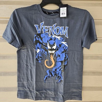 Marvel Comics Venom Boys T-Shirt Blue Spider-Man Size L 12/14 New With Tags NWT - Image 1 of 4