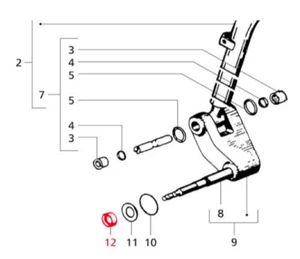 Vespa P125X P150X P200E Front Hub Backplate Oil Seal (smaller type) - Picture 1 of 1