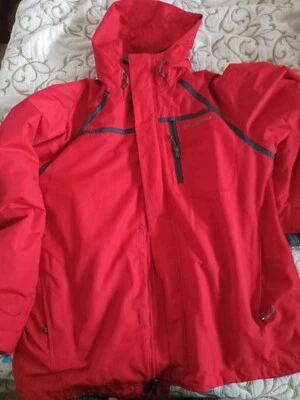 Columbia Sportswear 男式中号红色交换外套带衬里/连帽  — 第 1/4 张图片