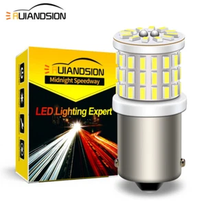 1pair 1156 3014 57 LED Bulb Car Indicator Light P21W Signal Light 9-30V White - Foto 1 di 13