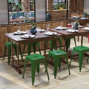 18" Table Height Stool, Stackable Backless Metal Indoor Dining Stool, Commerc... - Picture 1 of 114
