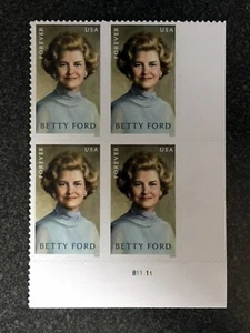 2024USA #5852 Forever Betty Ford - Plate Block of 4 - Picture 1 of 2