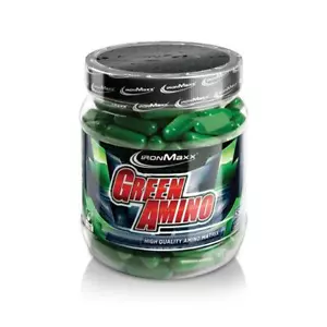 (61,59 EUR/kg) Ironmaxx Green Amino 550 Kapseln Dose - Aminosäuren - Bild 1 von 1