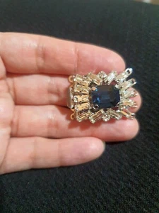Vintage Tschechische Silber Halskette Armband Verschluss Schließer Kristall Strass 5 Strang - Bild 1 von 2